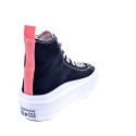 Zapatillas botas Converse zapatos Mujer modelo Chuck Taylor All Star Move plataforma lona Negro Cordón