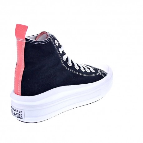 Zapatillas botas Converse zapatos Mujer modelo Chuck Taylor All Star Move plataforma lona Negro Cordón