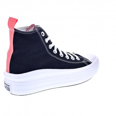 Zapatillas botas Converse zapatos Mujer modelo Chuck Taylor All Star Move plataforma lona Negro Cordón