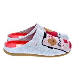 Pantuflas Potatoes zapatos Mujer modelo Haslach Gris  2