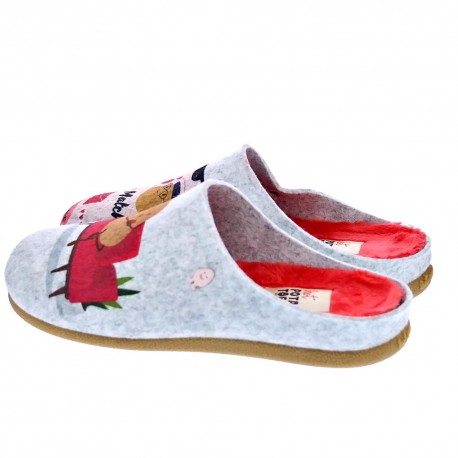 Pantuflas Potatoes zapatos Mujer modelo Haslach Gris 