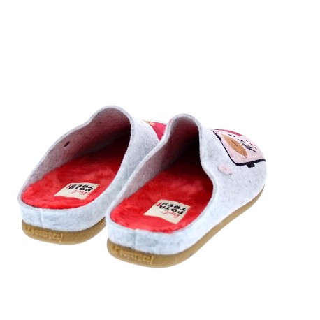 Pantuflas Potatoes zapatos Mujer modelo Haslach Gris 