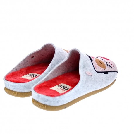 Pantuflas Potatoes zapatos Mujer modelo Haslach Gris 