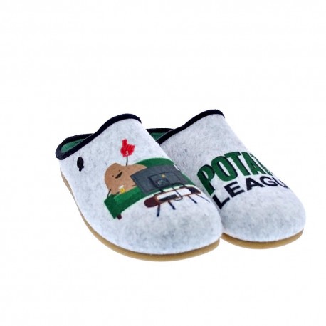 Pantuflas Potatoes zapatos Hombre modelo Buje Gris 