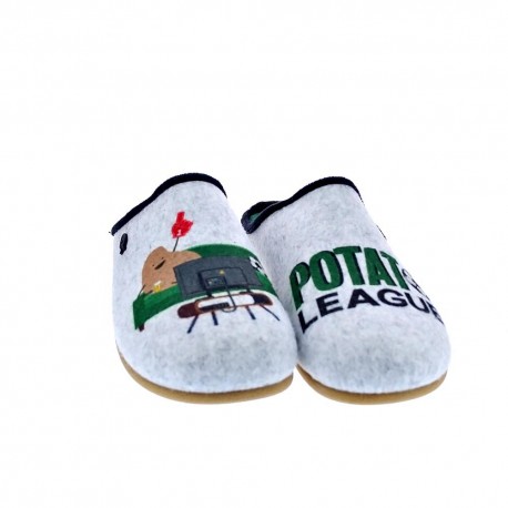 Pantuflas Potatoes zapatos Hombre modelo Buje Gris 