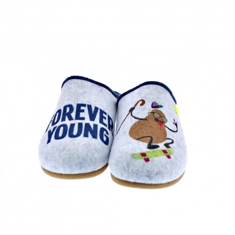 Pantuflas Potatoes zapatos Hombre modelo Modling Gris 