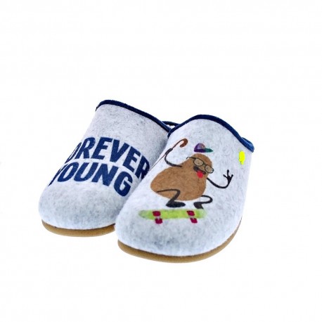 Pantuflas Potatoes zapatos Hombre modelo Modling Gris 