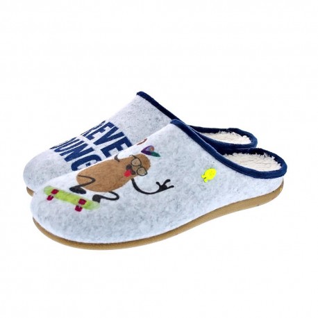 Pantuflas Potatoes zapatos Hombre modelo Modling Gris 