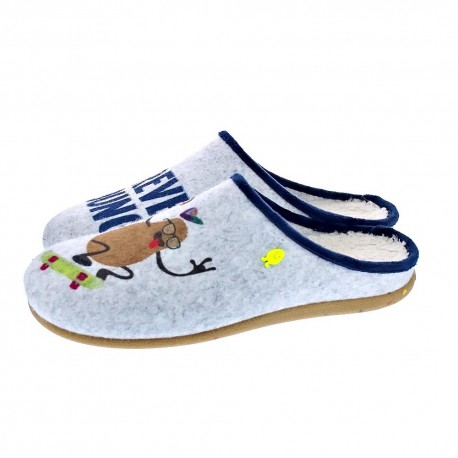 Pantuflas Potatoes zapatos Hombre modelo Modling Gris 
