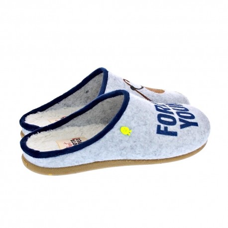 Pantuflas Potatoes zapatos Hombre modelo Modling Gris 
