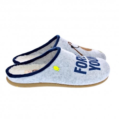 Pantuflas Potatoes zapatos Hombre modelo Modling Gris 