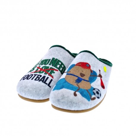 Pantuflas Potatoes zapatos Hombre modelo Kolssas Gris 
