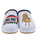 Pantuflas Potatoes zapatos Hombre modelo Bezau Gris 