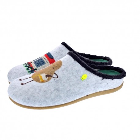 Pantuflas Potatoes zapatos Hombre modelo Bezau Gris 