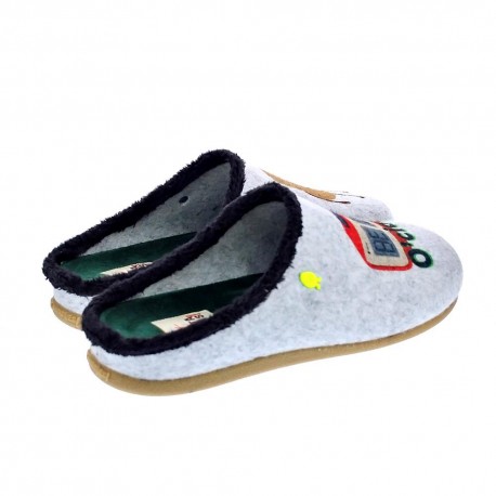 Pantuflas Potatoes zapatos Hombre modelo Bezau Gris 
