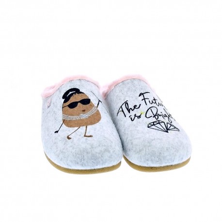 Pantuflas Potatoes zapatos Mujer modelo Lorch Gris 