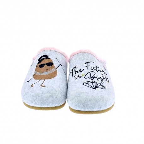 Pantuflas Potatoes zapatos Mujer modelo Lorch Gris 
