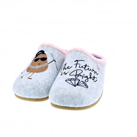 Pantuflas Potatoes zapatos Mujer modelo Lorch Gris 