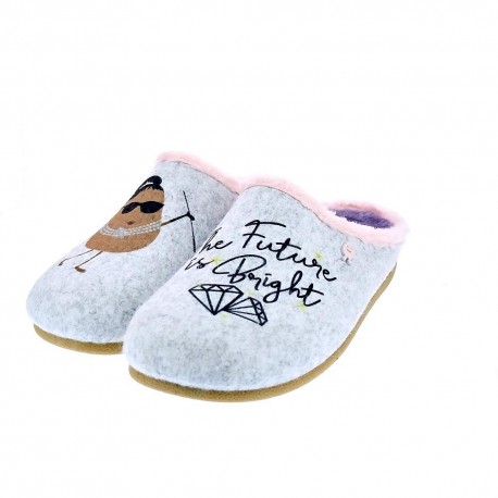 Pantuflas Potatoes zapatos Mujer modelo Lorch Gris 