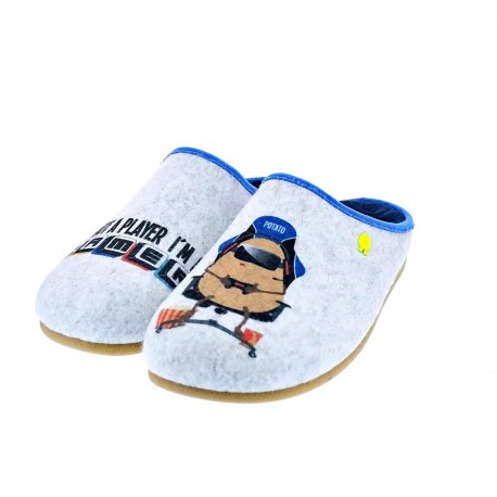 Pantuflas Potatoes zapatos Hombre modelo Absarn Gris 