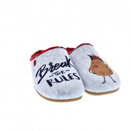 Pantuflas Potatoes zapatos Mujer modelo Abtenau Gris 