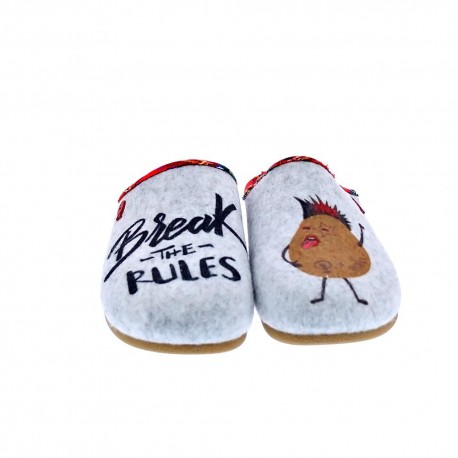 Pantuflas Potatoes zapatos Mujer modelo Abtenau Gris 