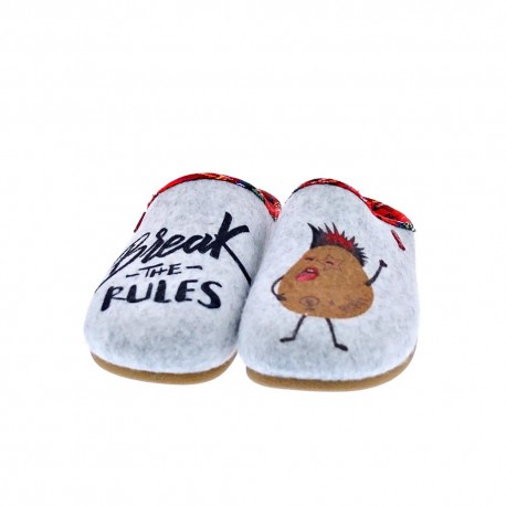 Pantuflas Potatoes zapatos Mujer modelo Abtenau Gris 