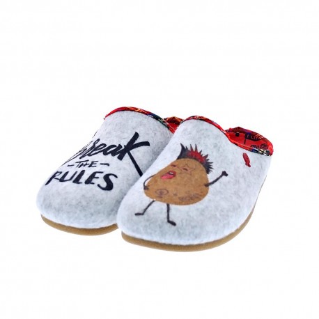 Pantuflas Potatoes zapatos Mujer modelo Abtenau Gris 