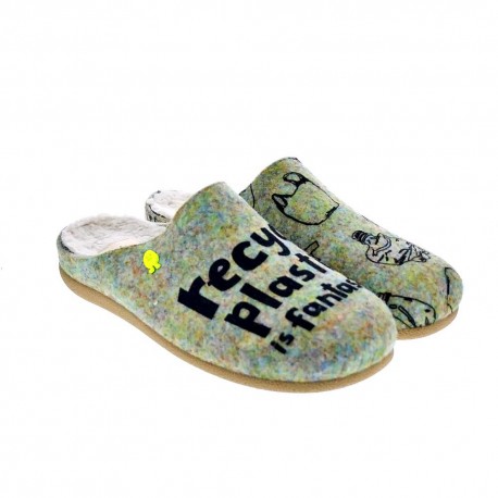 Pantuflas Potatoes zapatos Mujer modelo Lungau Gris 