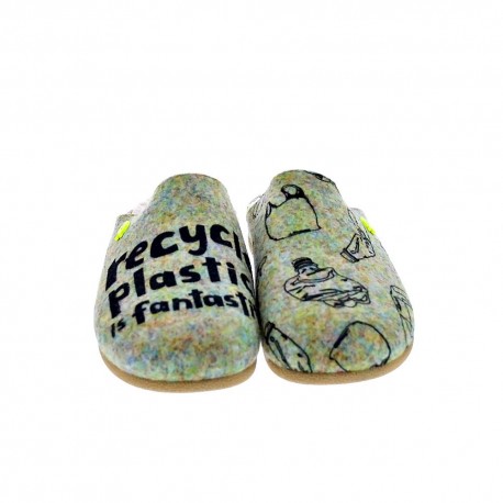 Pantuflas Potatoes zapatos Mujer modelo Lungau Gris 