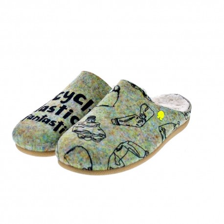 Pantuflas Potatoes zapatos Mujer modelo Lungau Gris 