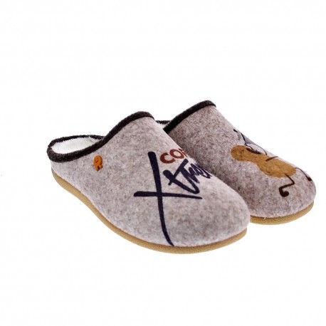 Pantuflas Potatoes zapatos Mujer modelo Preding Beige 
