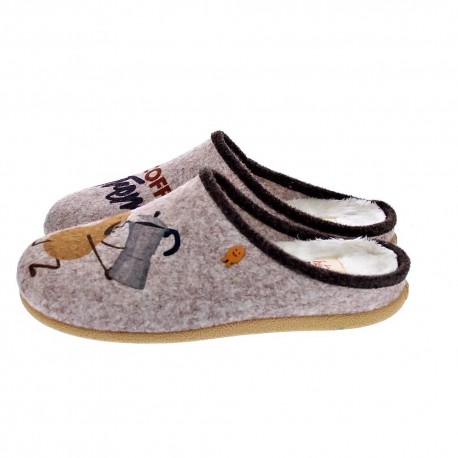 Pantuflas Potatoes zapatos Mujer modelo Preding Beige 