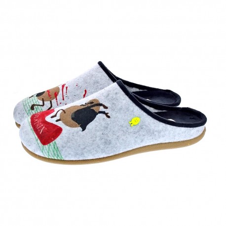 Pantuflas Potatoes zapatos Hombre modelo Gotzens Gris 