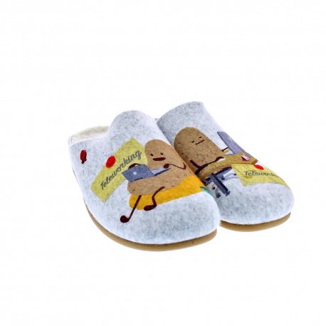 Pantuflas Potatoes zapatos Hombre modelo Loruns Gris 