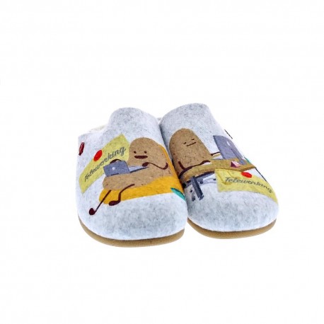 Pantuflas Potatoes zapatos Hombre modelo Loruns Gris 