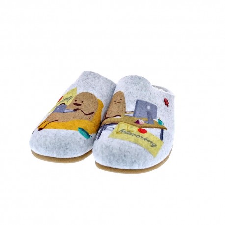 Pantuflas Potatoes zapatos Hombre modelo Loruns Gris 