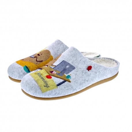 Pantuflas Potatoes zapatos Hombre modelo Loruns Gris 