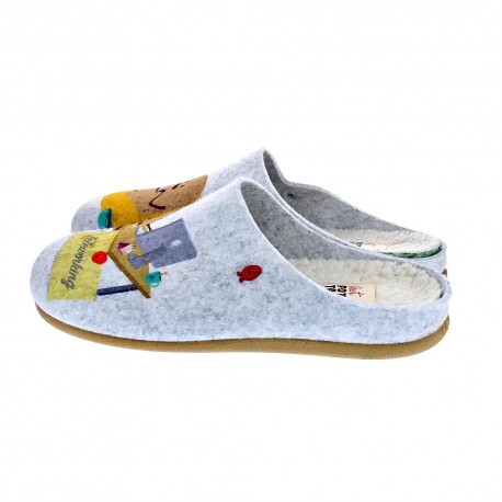 Pantuflas Potatoes zapatos Hombre modelo Loruns Gris 