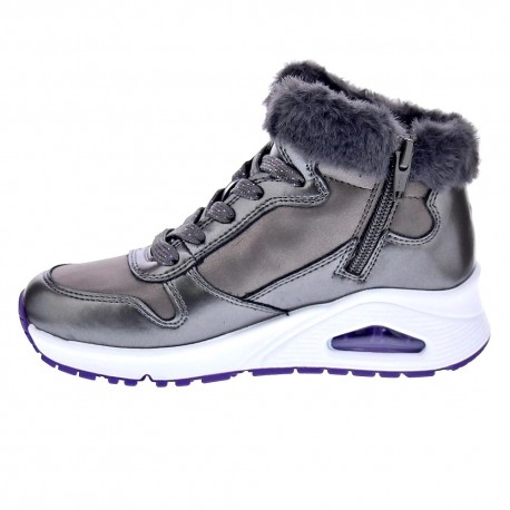 Zapatillas botas Skechers zapatos Niña modelo Uno Plata 