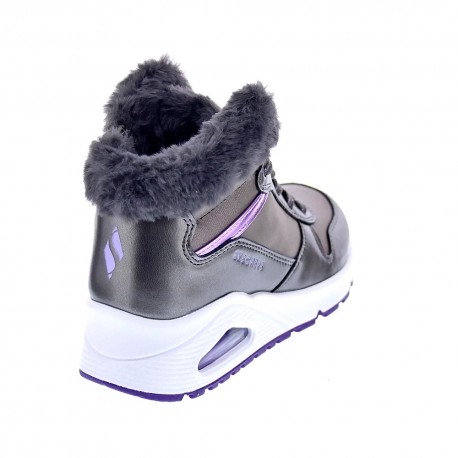 Zapatillas botas Skechers zapatos Niña modelo Uno Plata 