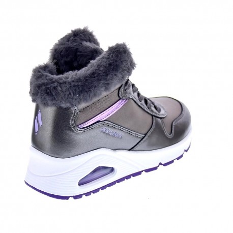 Zapatillas botas Skechers zapatos Niña modelo Uno Plata 