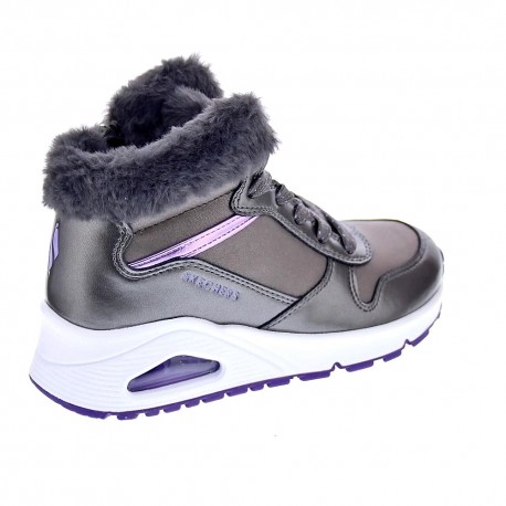 Zapatillas botas Skechers zapatos Niña modelo Uno Plata 