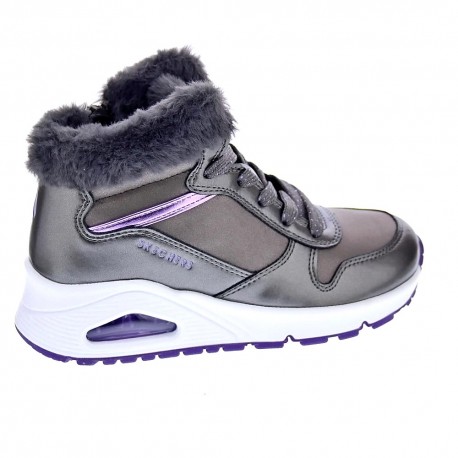 Zapatillas botas Skechers zapatos Niña modelo Uno Plata 
