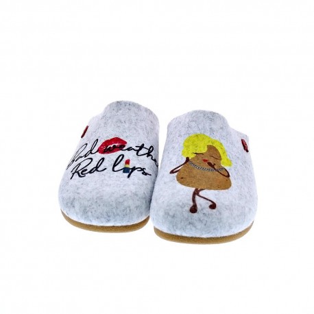 Pantuflas Potatoes zapatos Mujer modelo Kloch Gris 