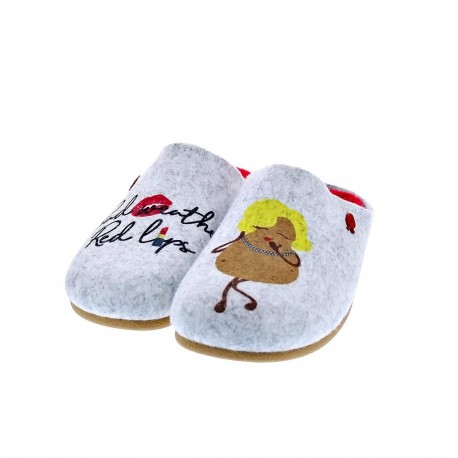 Pantuflas Potatoes zapatos Mujer modelo Kloch Gris 