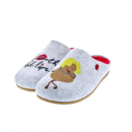 Pantuflas Potatoes zapatos Mujer modelo Kloch Gris 