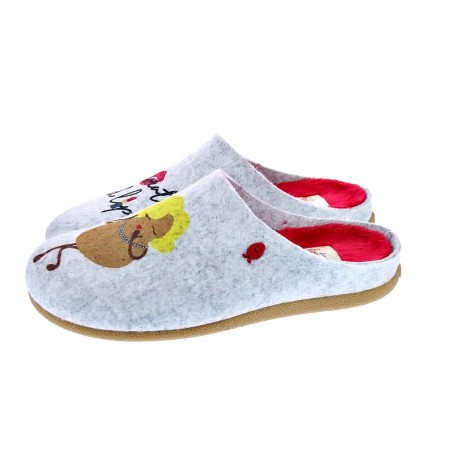Pantuflas Potatoes zapatos Mujer modelo Kloch Gris 
