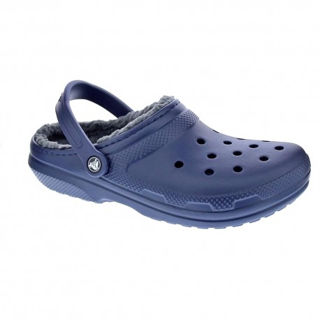 Zuecos Crocs zapatos Hombre modelo Classic Lined Azul 