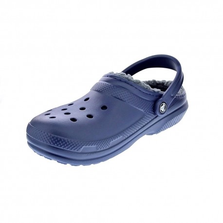 Zuecos Crocs zapatos Hombre modelo Classic Lined Azul 